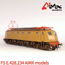 Carica l&#39;immagine nel visualizzatore di Gallery, AimX Models Locomotiva Elettrica FS E 428 234 ANSALDO – H0 1/87 AX2041 Castano Isabella Era III Ferrovia
