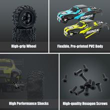 Carica l&#39;immagine nel visualizzatore di Gallery, BONZAI Camion RC 4WD in scala 1/14 - Pick-up, grado hobby, velocità rapida, fuoristrada, batteria al litio
